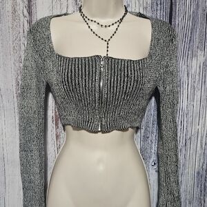 Cute Cable Knit Crop Sweater